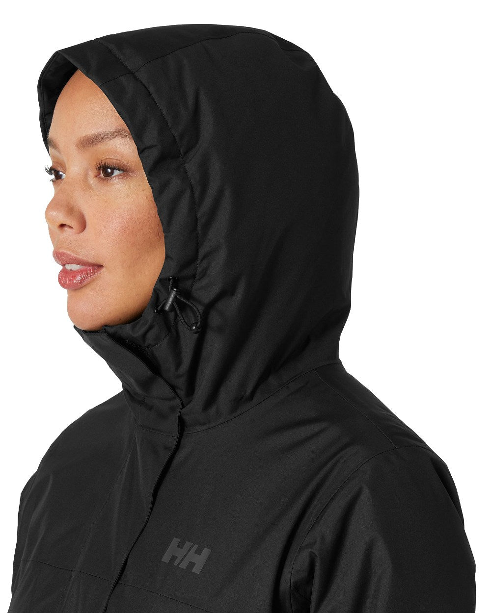 Black coloured Helly Hansen Womens Vancouver Fleece Lined Jacket on white background 