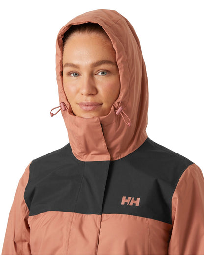 Cedarwood coloured Helly Hansen Womens Vancouver Fleece Lined Jacket on white background 