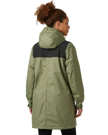 Lav Green coloured Helly Hansen Womens Vancouver Fleece Lined Jacket on white background 