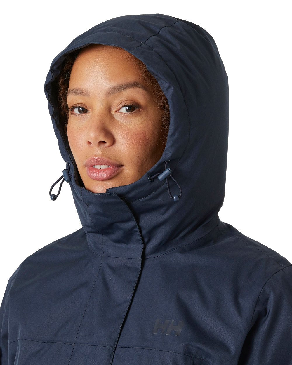 Navy coloured Helly Hansen Womens Vancouver Fleece Lined Jacket on white background 