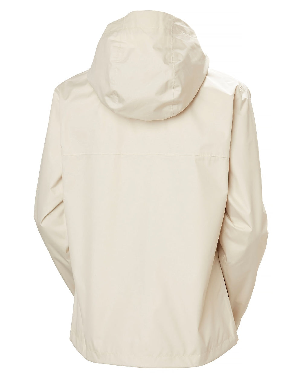 Cream coloured Helly Hansen Womens Vancouver Rain Jacket on white background 