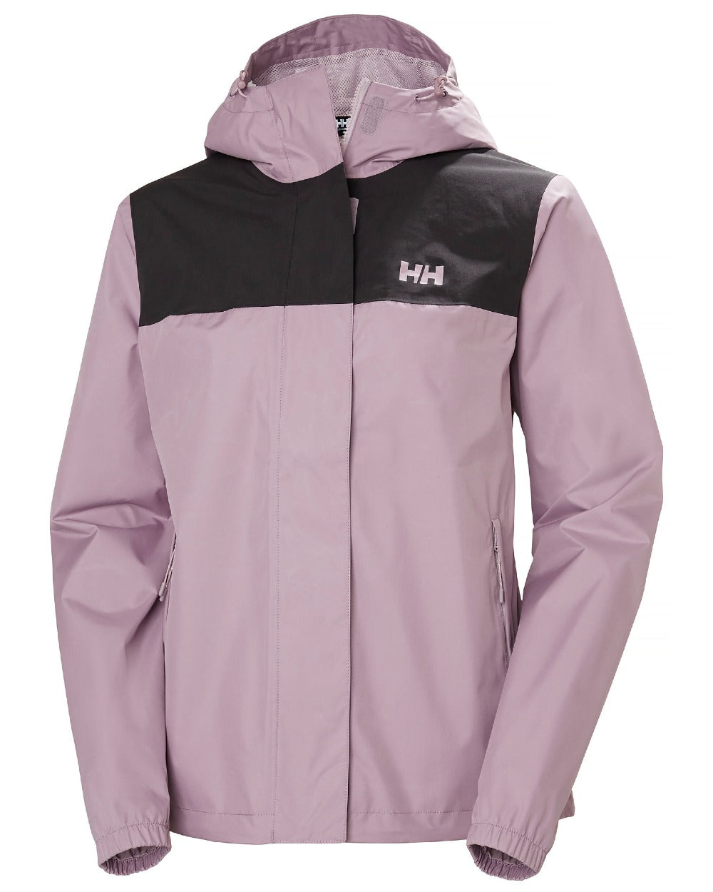 Purple Clay coloured Helly Hansen Womens Vancouver Rain Jacket on white background 