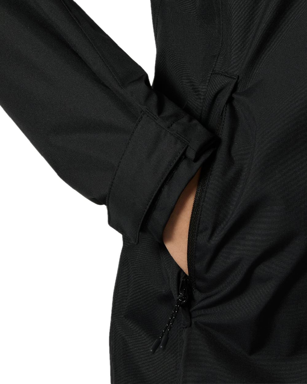 Black coloured Helly Hansen Womens Vancouver Raincoat on white background 