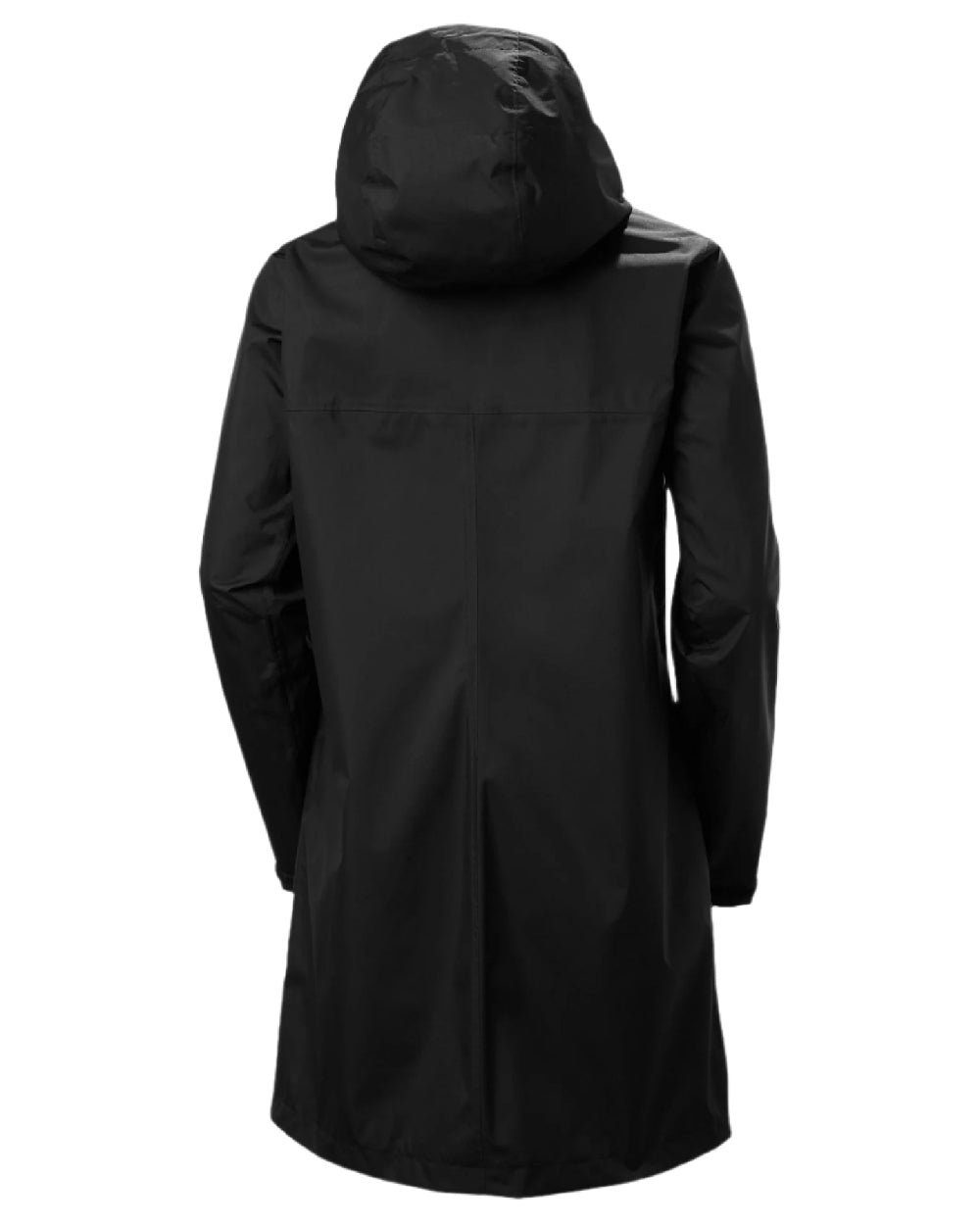 Black coloured Helly Hansen Womens Vancouver Raincoat on white background 