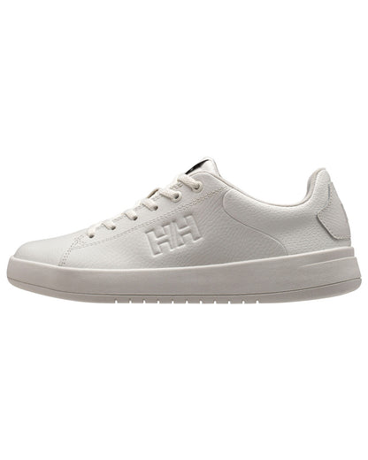 Off White Coloured Helly Hansen Womens Varberg Classic Marine Lifestyle Shoes on white background 