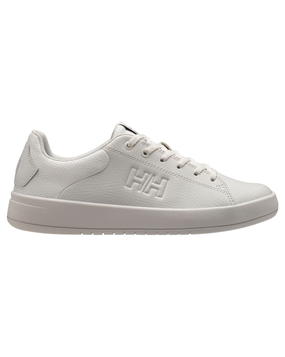Off White Coloured Helly Hansen Womens Varberg Classic Marine Lifestyle Shoes on white background 