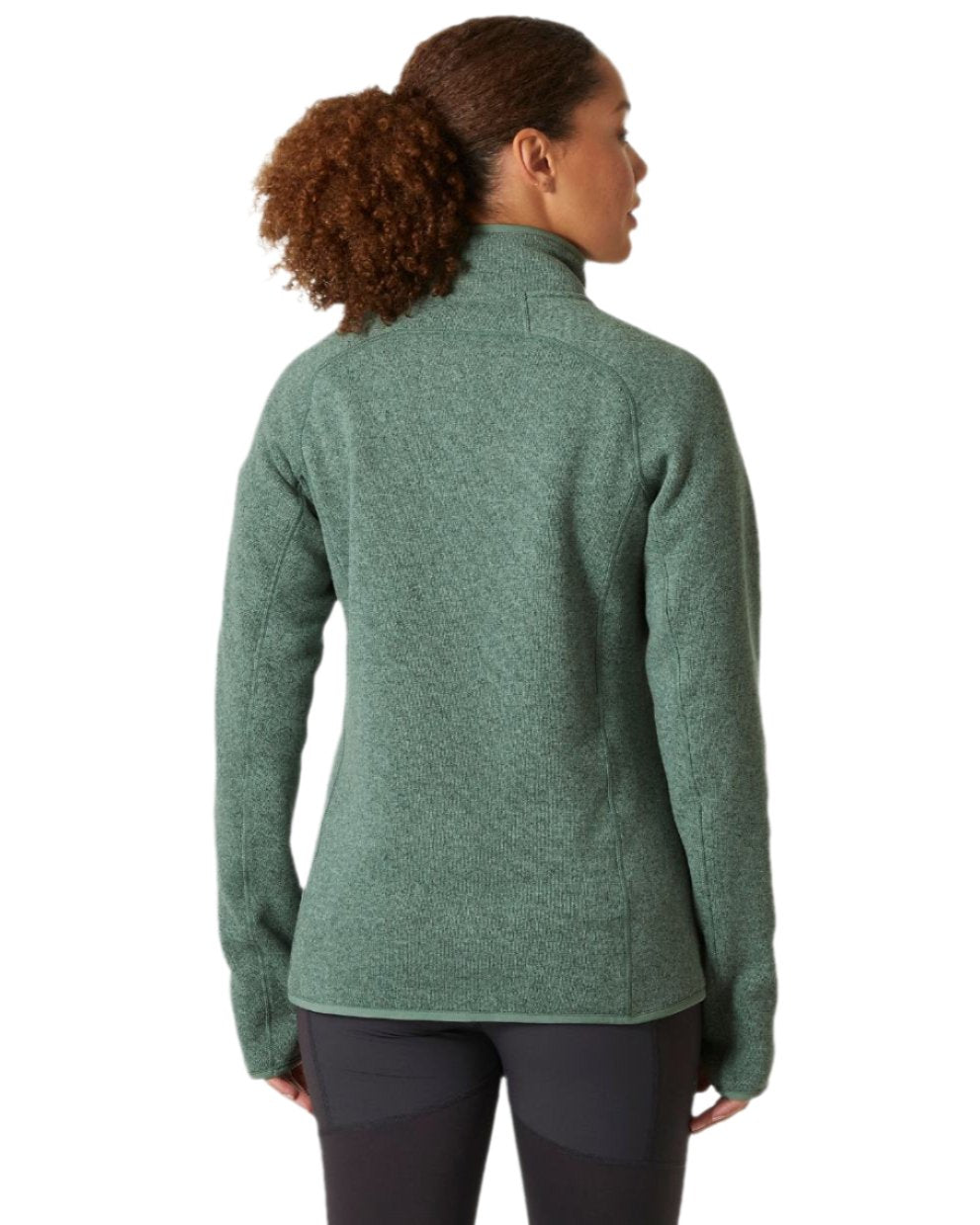 Cactus Coloured Helly Hansen Womens Varde Half Zip 2.0 on white background 