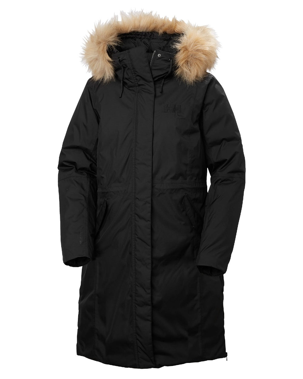 Black Coloured Helly Hansen Womens Vega Parka on white background 