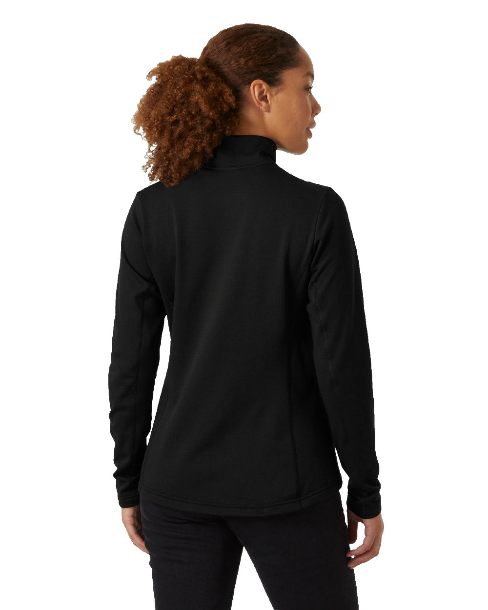 Black Coloured Helly Hansen Womens Versalite Fleece Jacket on white background 