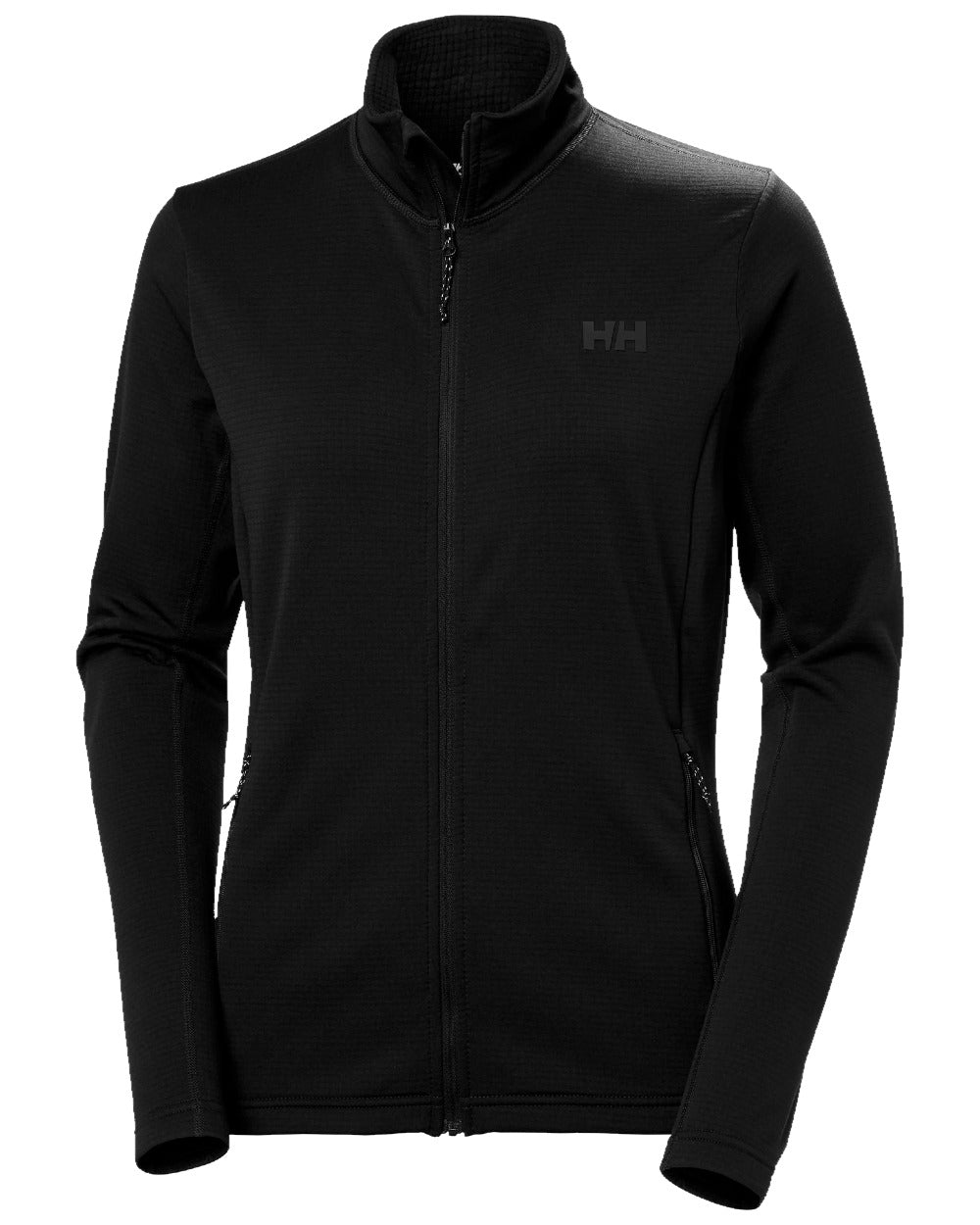 Black Coloured Helly Hansen Womens Versalite Fleece Jacket on white background 