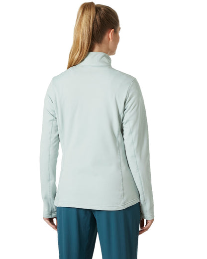 Green Mist Coloured Helly Hansen Womens Versalite Fleece Jacket on white background 