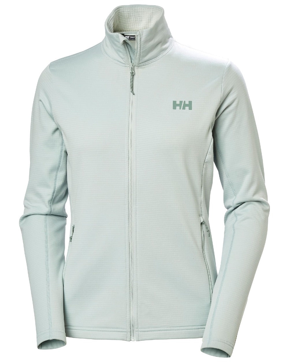 Green Mist Coloured Helly Hansen Womens Versalite Fleece Jacket on white background 