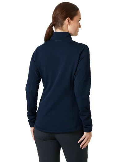 Navy Coloured Helly Hansen Womens Versalite Fleece Jacket on white background 