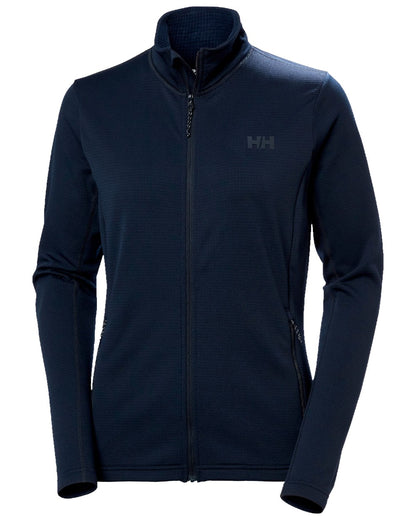 Navy Coloured Helly Hansen Womens Versalite Fleece Jacket on white background 