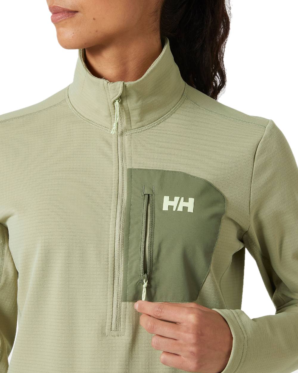 Light Lav coloured Helly Hansen Womens Versalite Half Zip Fleece on white background 