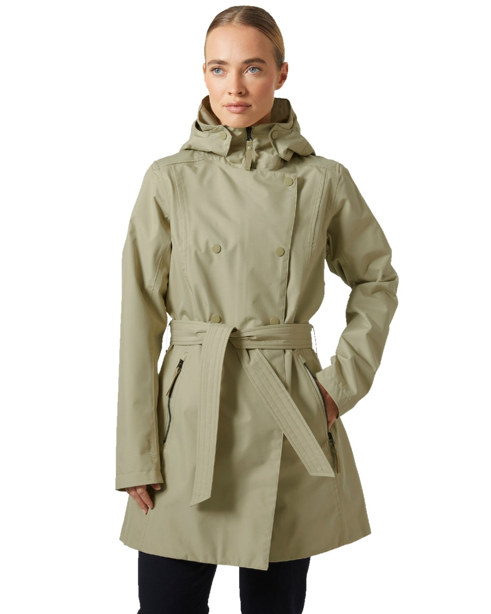 Light Lav Coloured Helly Hansen Womens Welsey II Trench Coat on white background 