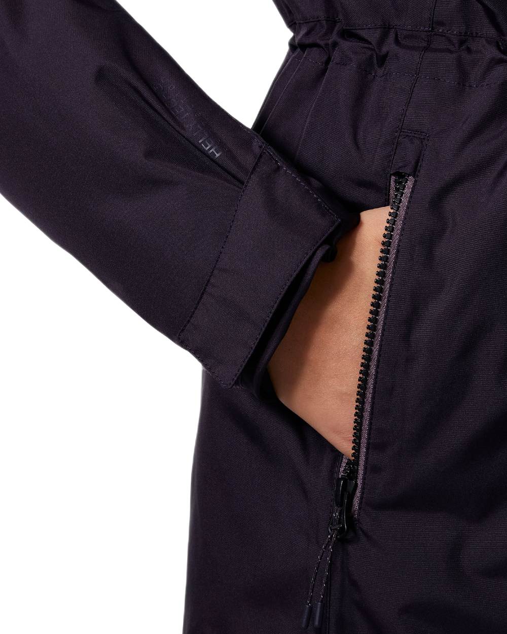 Black Grape Coloured Helly Hansen Womens Westport Insulated Coat on white background 