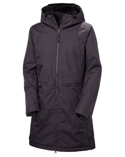 Black Grape Coloured Helly Hansen Womens Westport Insulated Coat on white background 