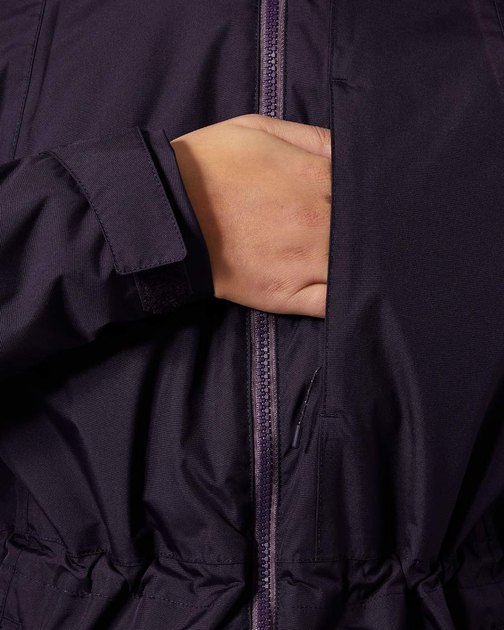 Black Grape Coloured Helly Hansen Womens Westport Insulated Coat on white background 