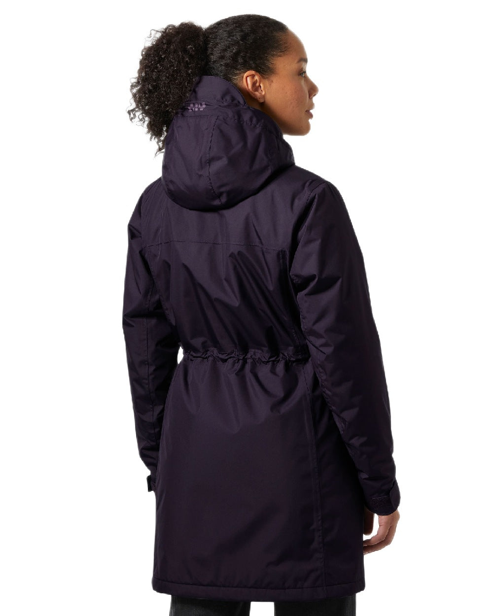 Black Grape Coloured Helly Hansen Womens Westport Insulated Coat on white background 