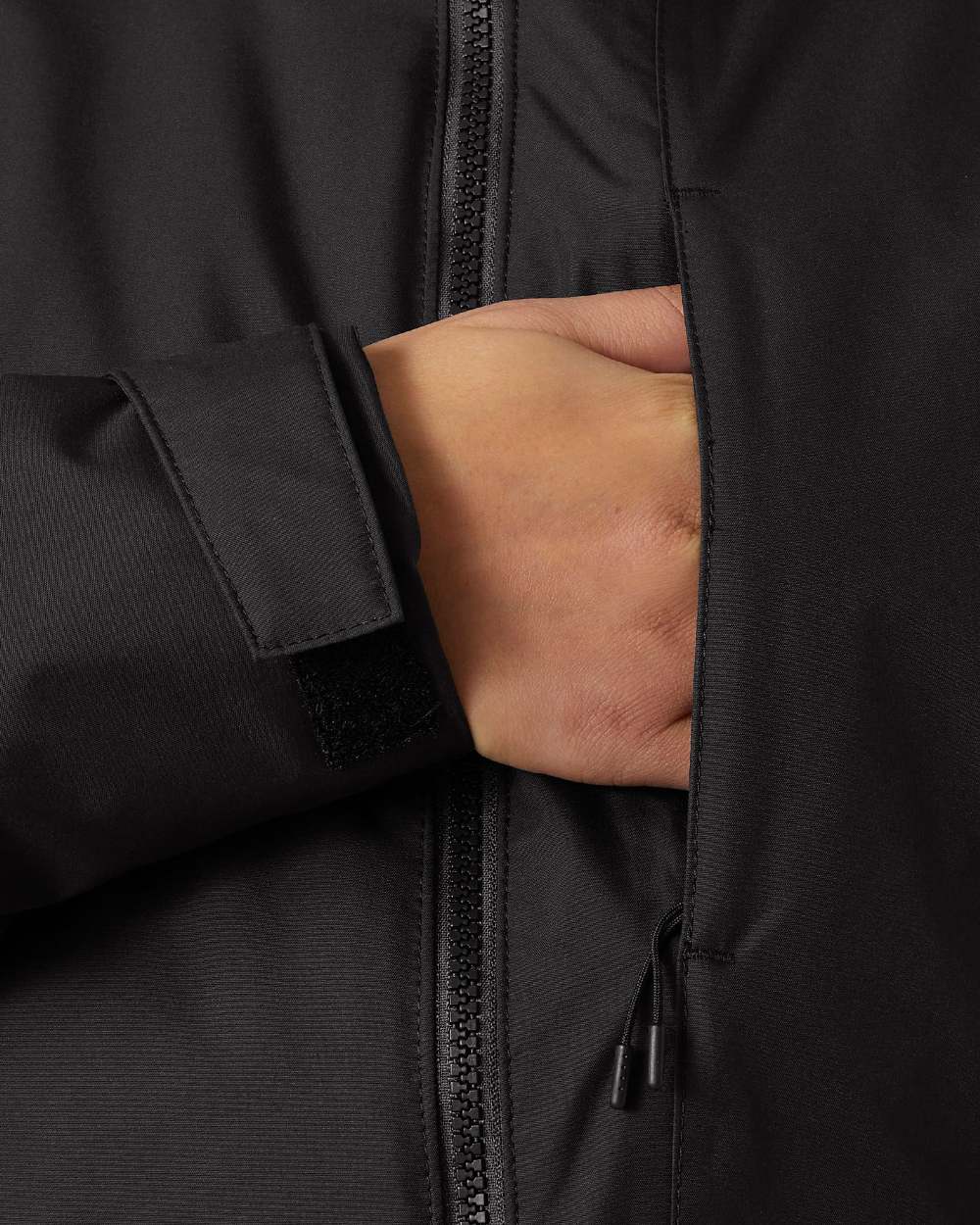 Black Coloured Helly Hansen Womens Westport Insulated Coat on white background 