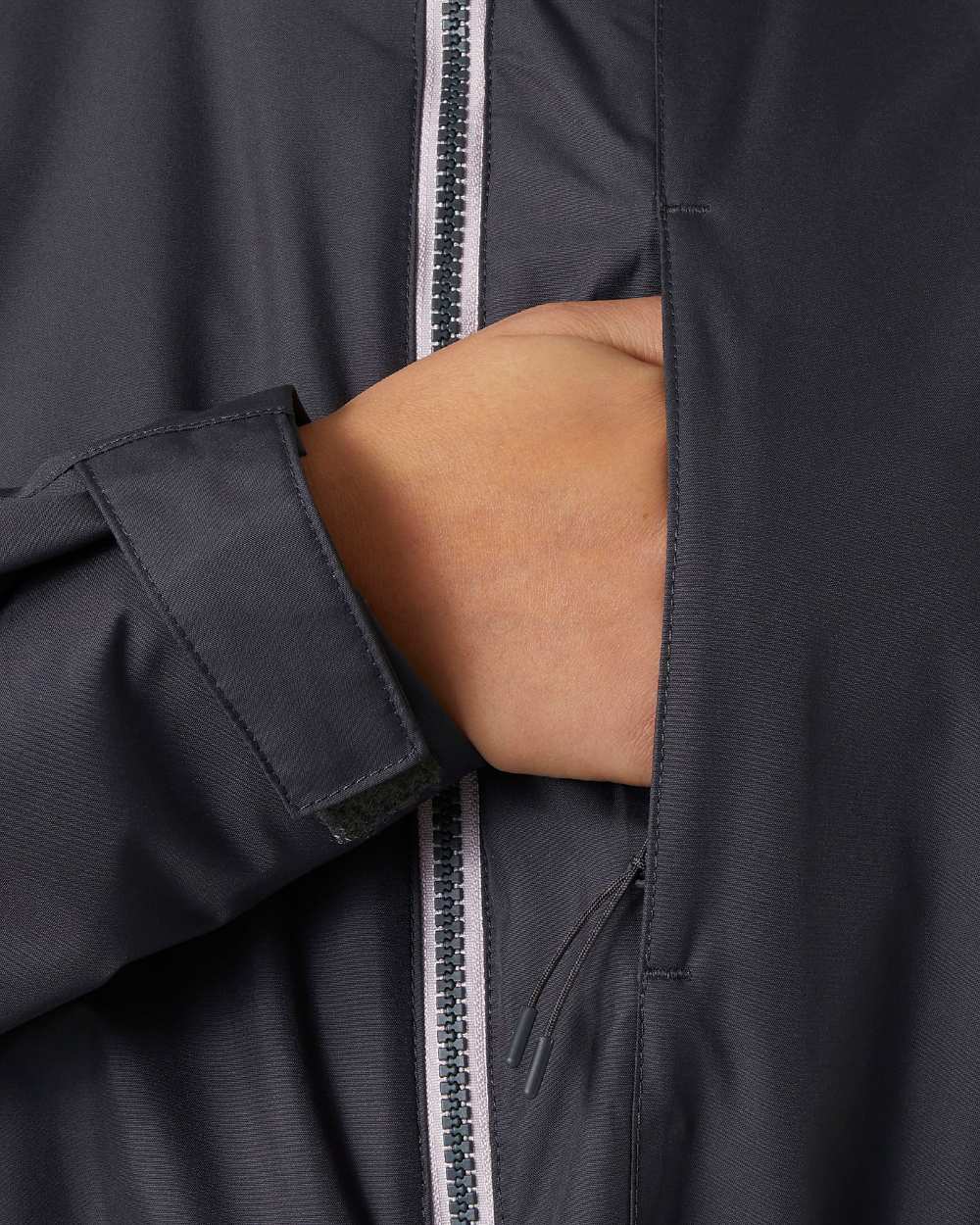 Ebony Coloured Helly Hansen Womens Westport Insulated Coat on white background 