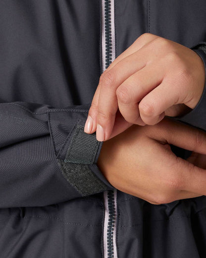 Ebony Coloured Helly Hansen Womens Westport Insulated Coat on white background 