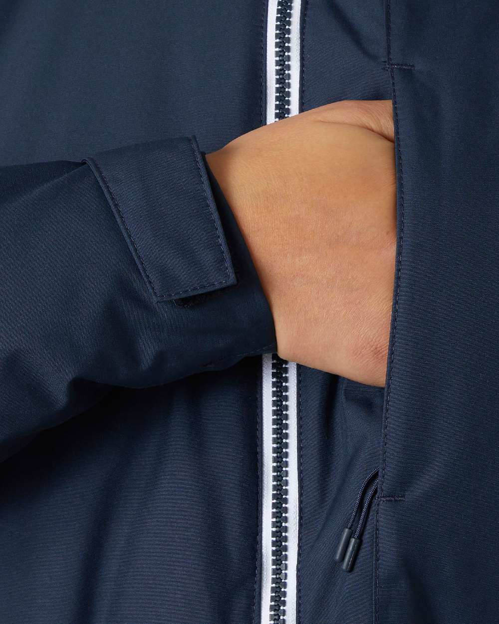 Navy Coloured Helly Hansen Womens Westport Insulated Coat on white background 