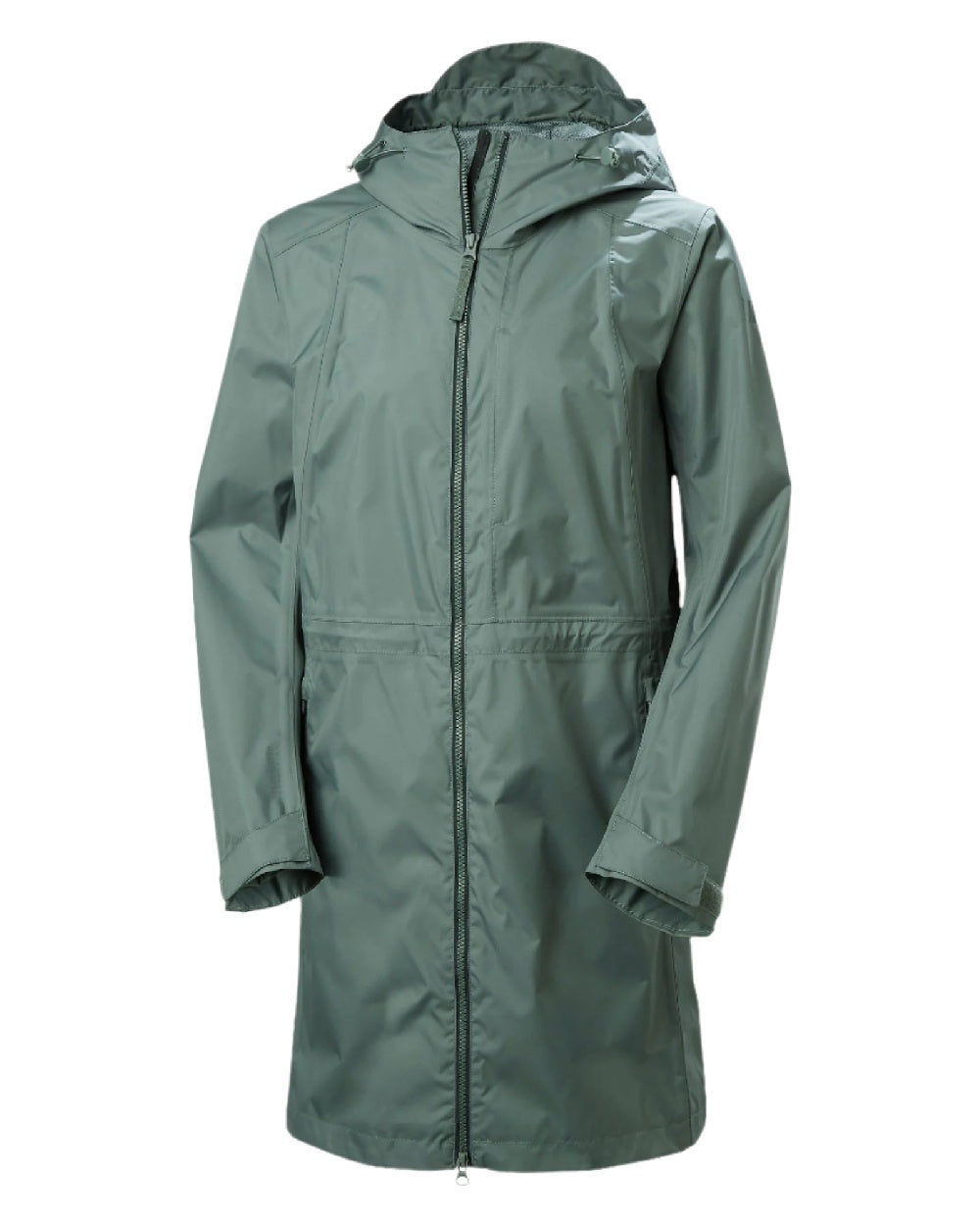 Grey Cactus coloured Helly Hansen Womens Westport Raincoat on white background 