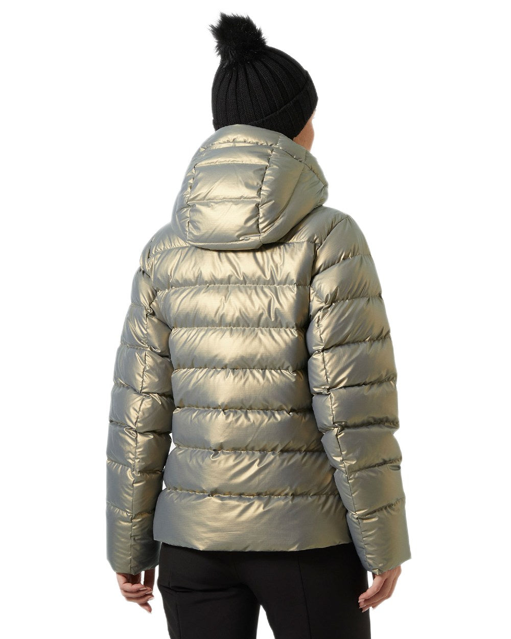 Lynx Coloured Helly Hansen Womens Winter Bliss Down Jacket on white background 