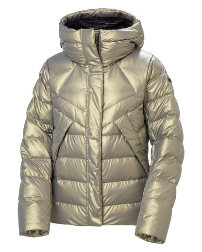 Lynx Coloured Helly Hansen Womens Winter Bliss Down Jacket on white background 