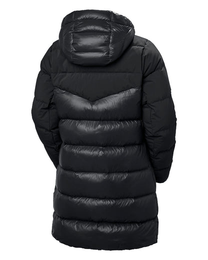 Black Coloured Helly Hansen Womens Winter Bliss Down Parka on white background 