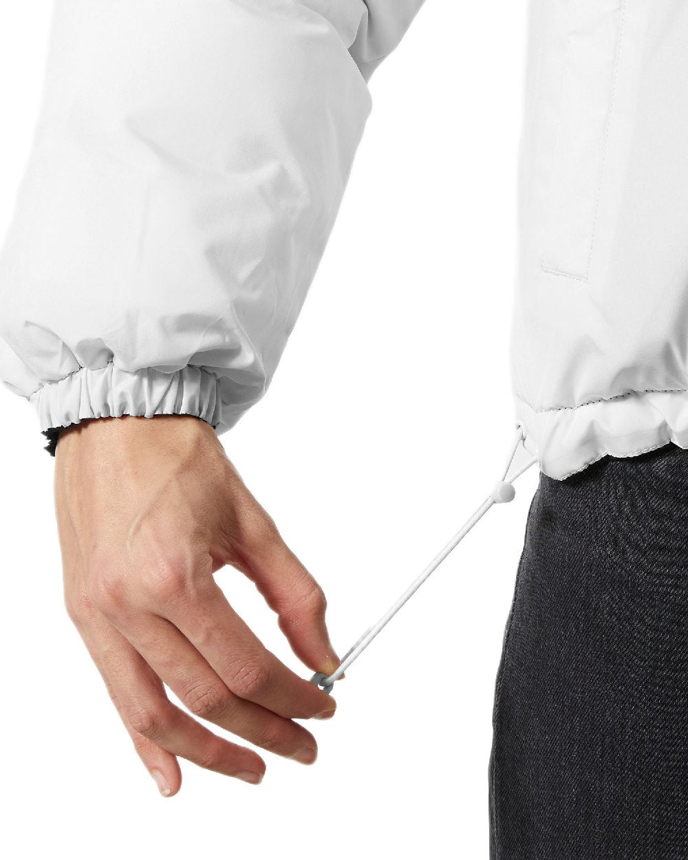 Black Coloured Helly Hansen Womens YU 23 Reversible Puffer Jacket on white background 