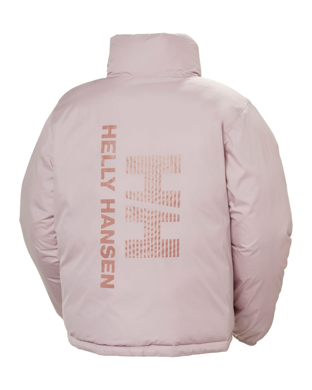 Cedarwood Coloured Helly Hansen Womens YU 23 Reversible Puffer Jacket on white background 