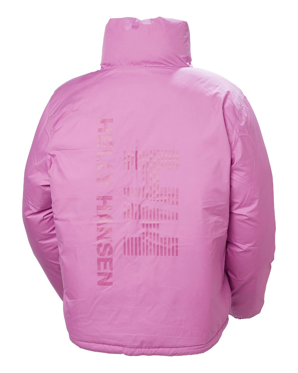 Sandstorm Coloured Helly Hansen Womens YU 23 Reversible Puffer Jacket on white background 