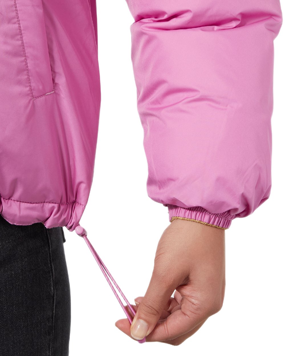 Sandstorm Coloured Helly Hansen Womens YU 23 Reversible Puffer Jacket on white background 