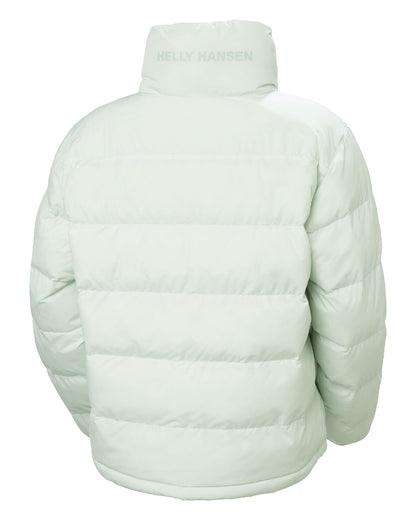 Seafoam Coloured Helly Hansen Womens YU 23 Reversible Puffer Jacket on white background 