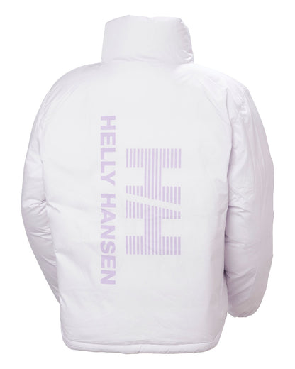 Seafoam Coloured Helly Hansen Womens YU 23 Reversible Puffer Jacket on white background 