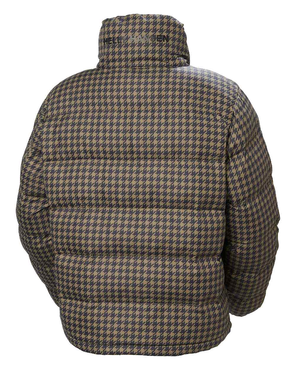 Sepia Coloured Helly Hansen Womens YU 23 Reversible Puffer Jacket on white background 