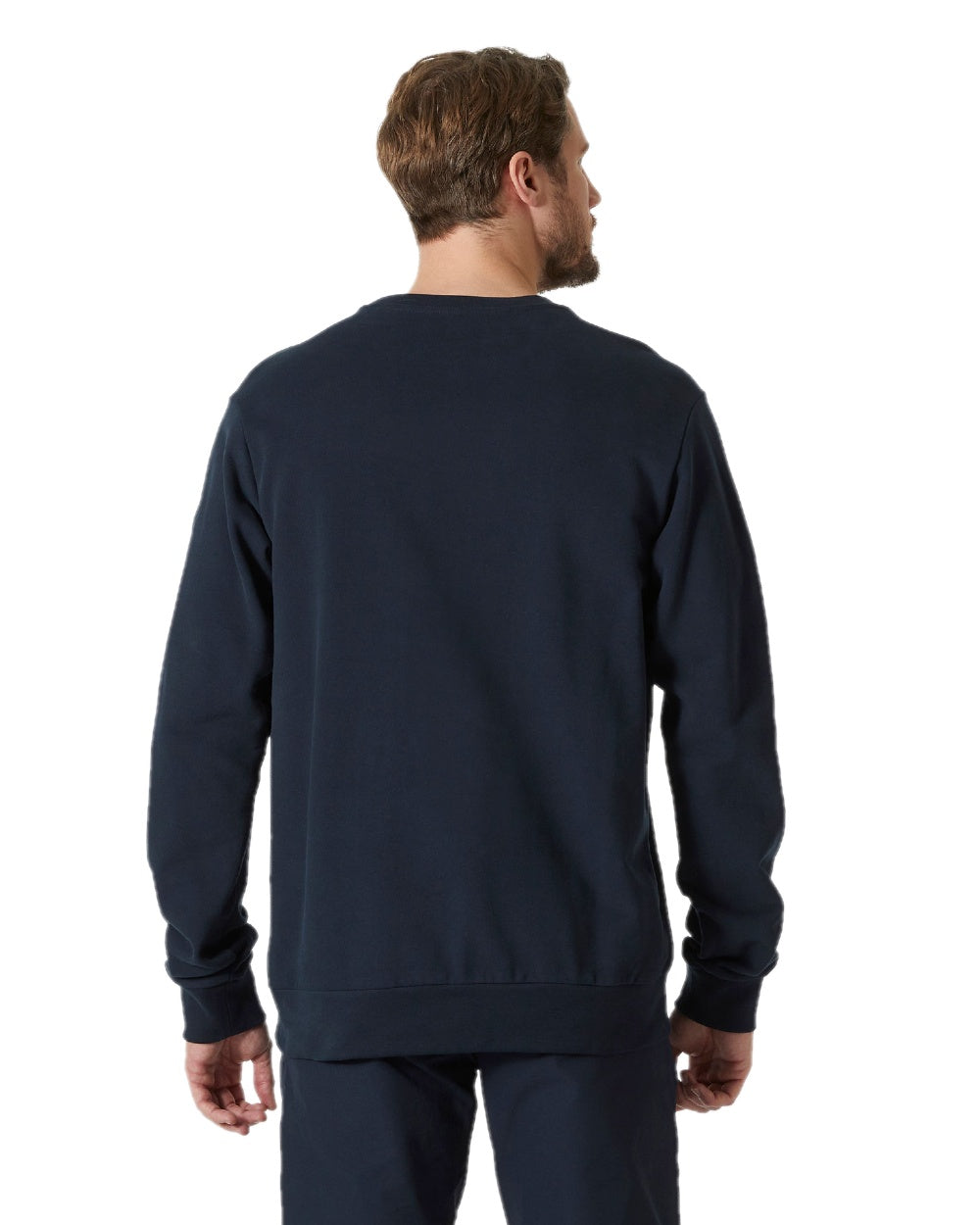 Navy coloured Helly Hansen Logo Crew Sweatshirt 2.0 on white background 