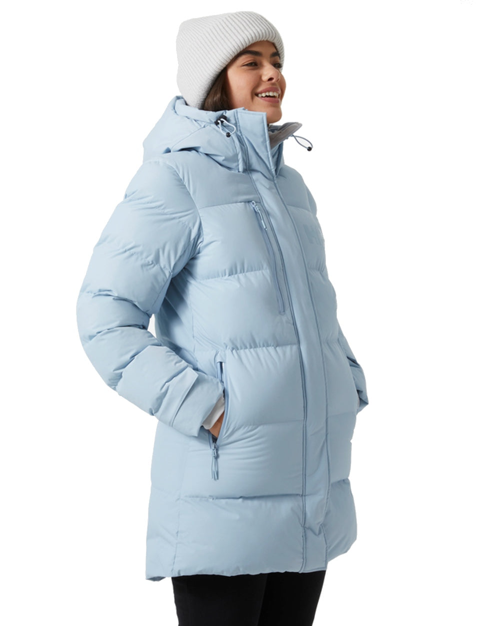 Baby Trooper Helly Hansen Adore Ladies Puffy Parka on white background 