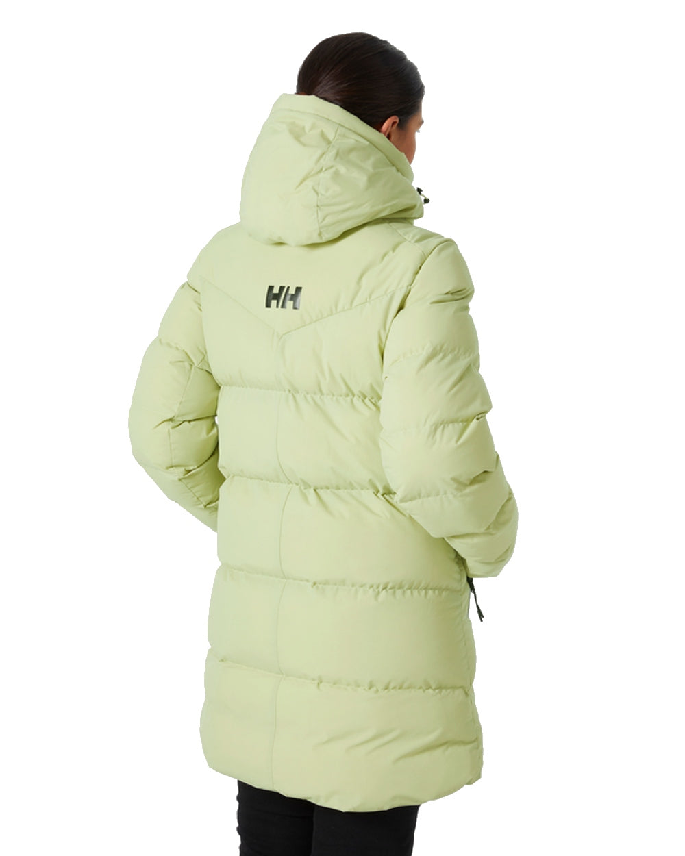 Iced Matcha Helly Hansen Adore Ladies Puffy Parka on white background 