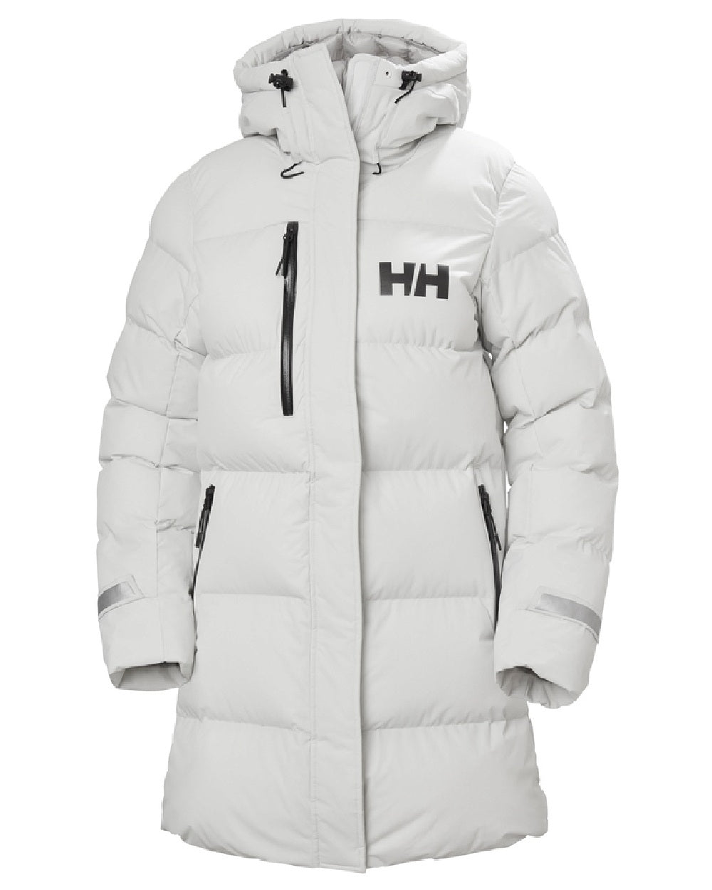 Nimbus Cloud Helly Hansen Adore Ladies Puffy Parka on white background 