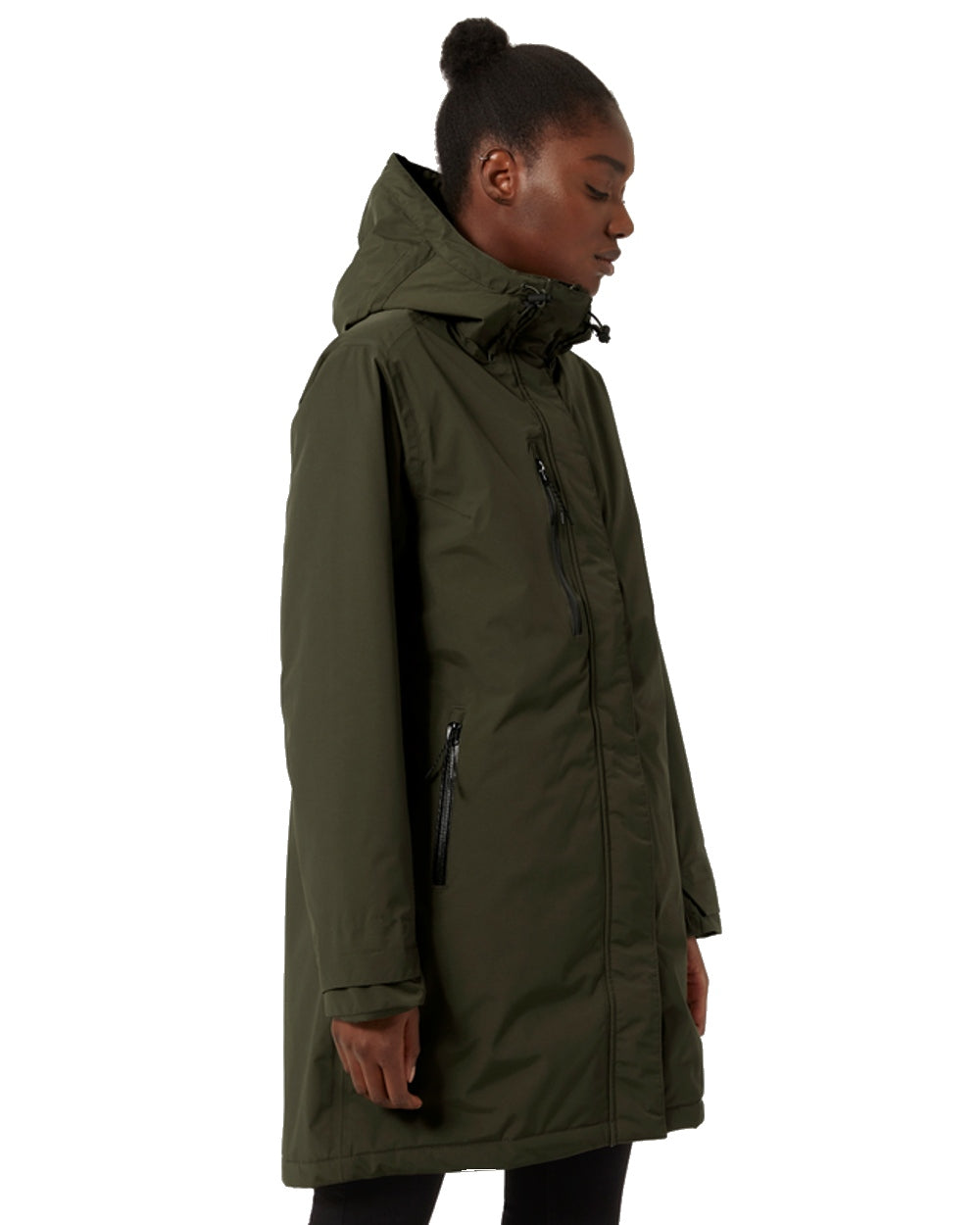 Helly Hansen Adore Ladies Insulated Rain Coat in Utility Green 