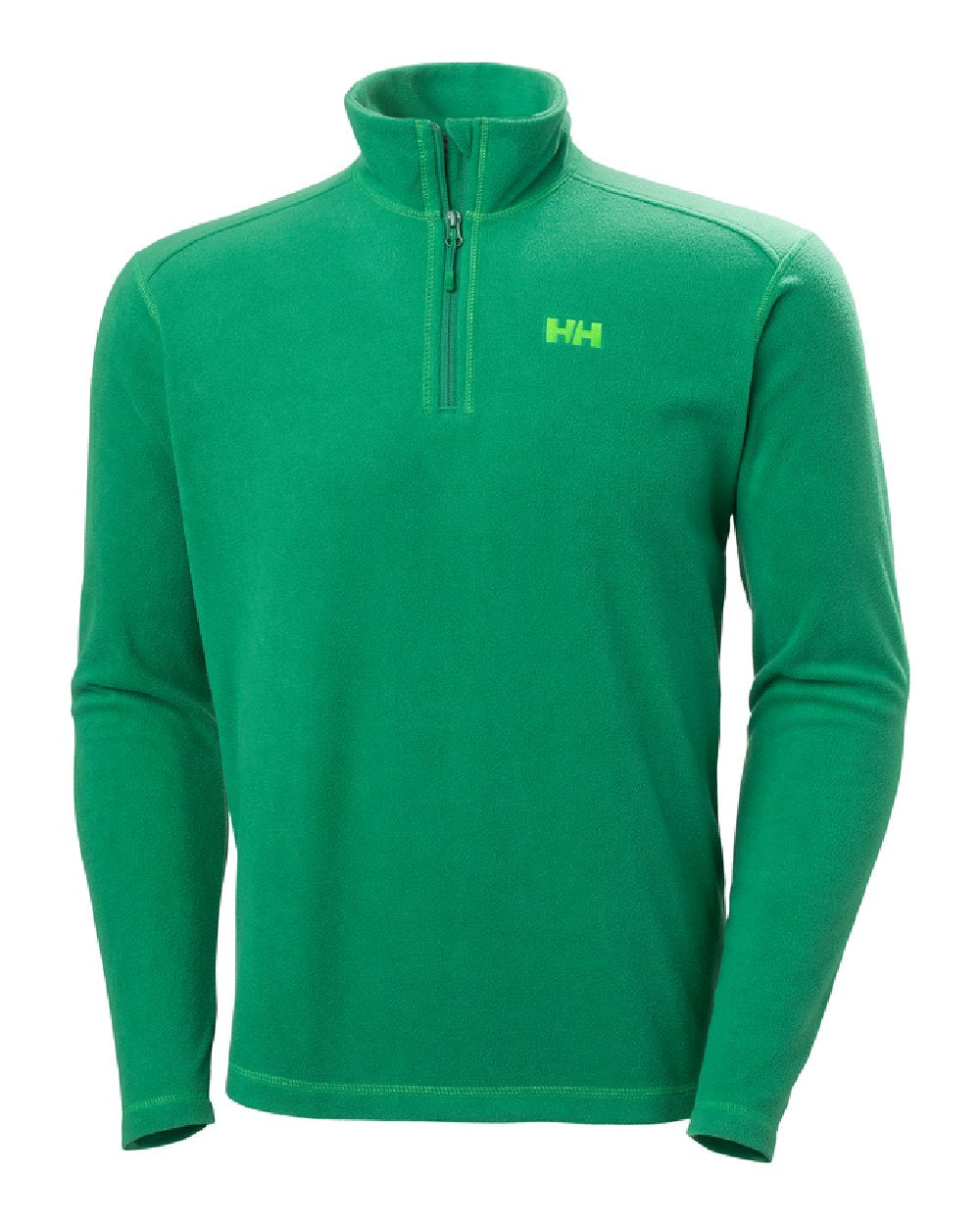 Malachite coloured Helly Hansen Daybreaker 1/2 Zip Fleece on white background 