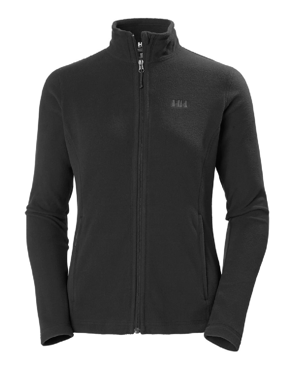 Black coloured Helly Hansen Daybreaker Ladies Fleece Jacket on white background 