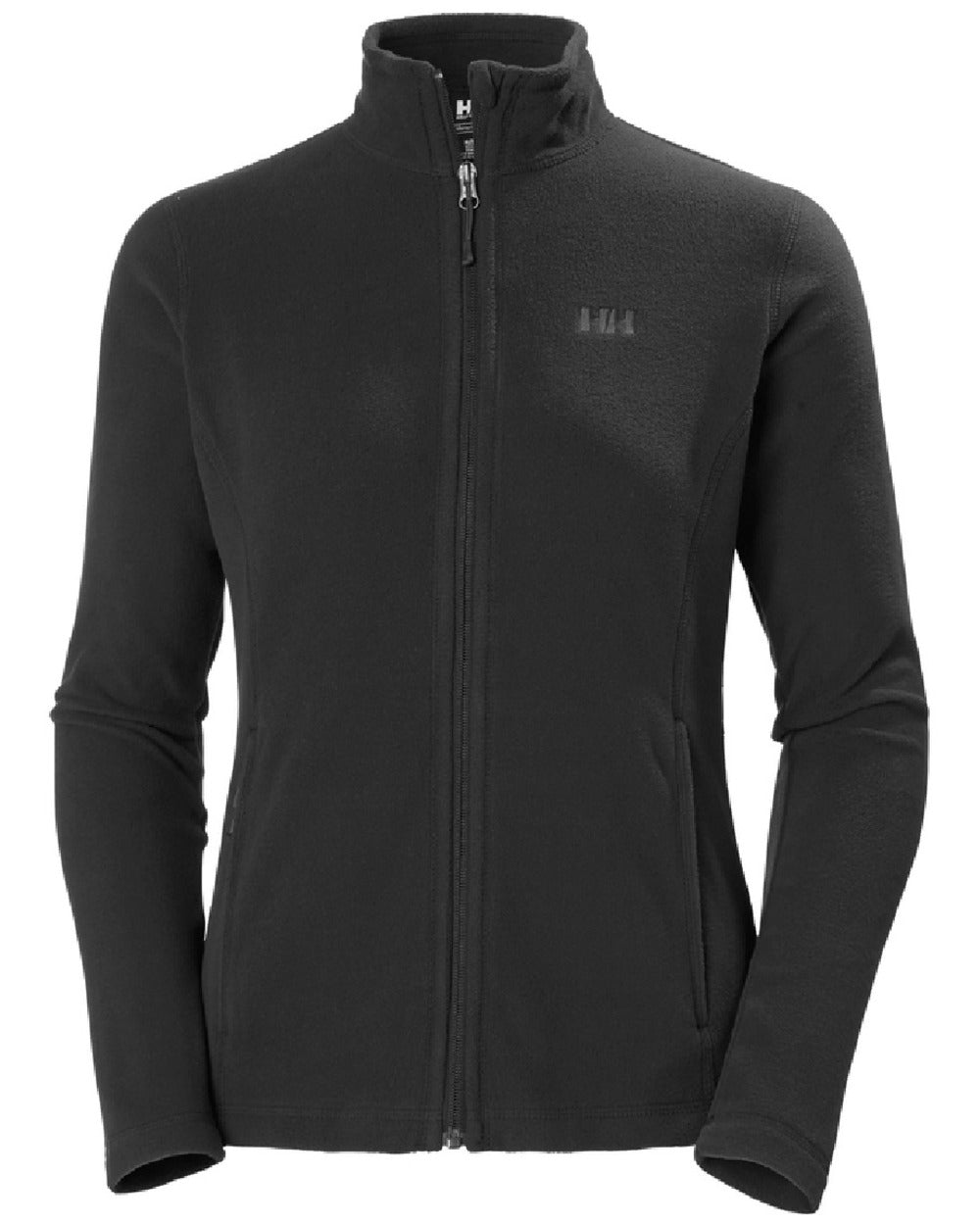 Black coloured Helly Hansen Daybreaker Ladies Fleece Jacket on white background 
