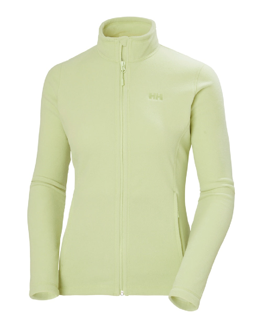 Iced Matcha coloured Helly Hansen Daybreaker Ladies Fleece Jacket on white background 