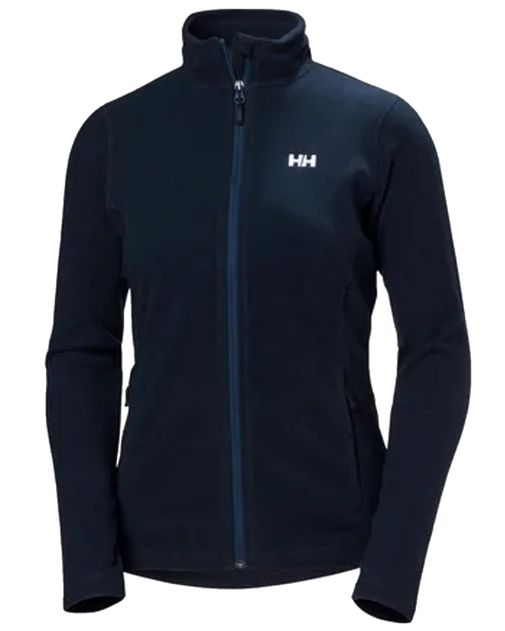 Navy coloured Helly Hansen Daybreaker Ladies Fleece Jacket on white background 