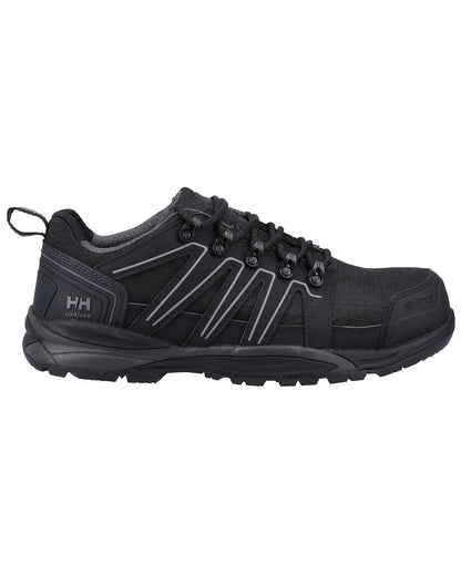 Black/Grey coloured Helly Hansen Manchester Low S3 Safety Trainer on white background